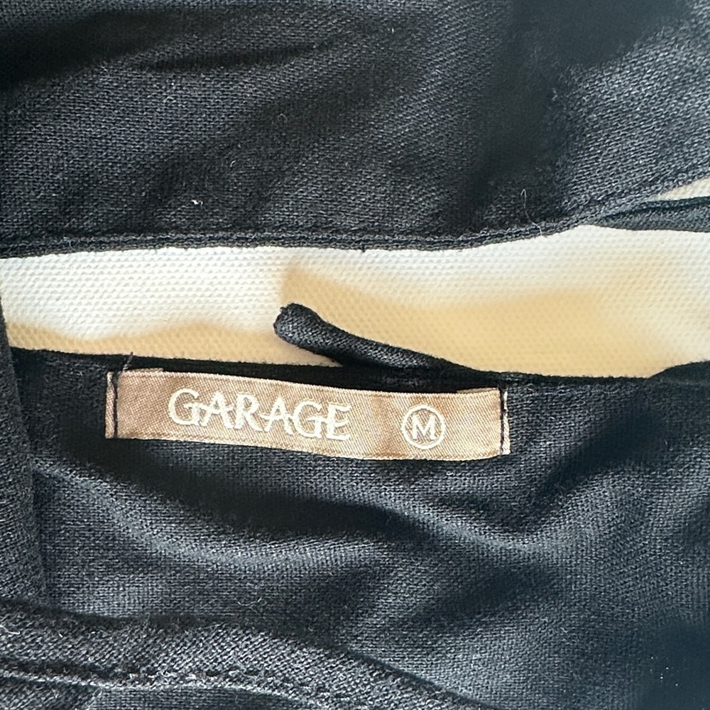 Garage Black Halter Top Viscose/ Linen Sz M - Picture 2 of 9